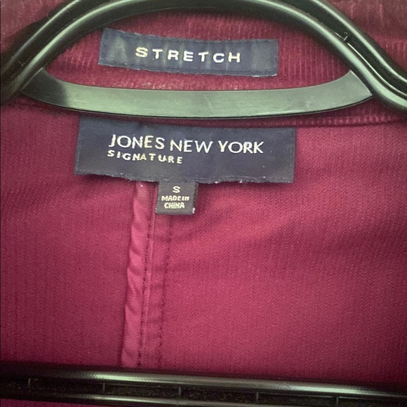Jones New York Burgundy Corduroy Jacket with Gold Buttons - Picture 2 of 3